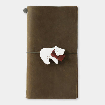 [On Hand] Traveler's Notebook Benlly's & Job Keychain Brown