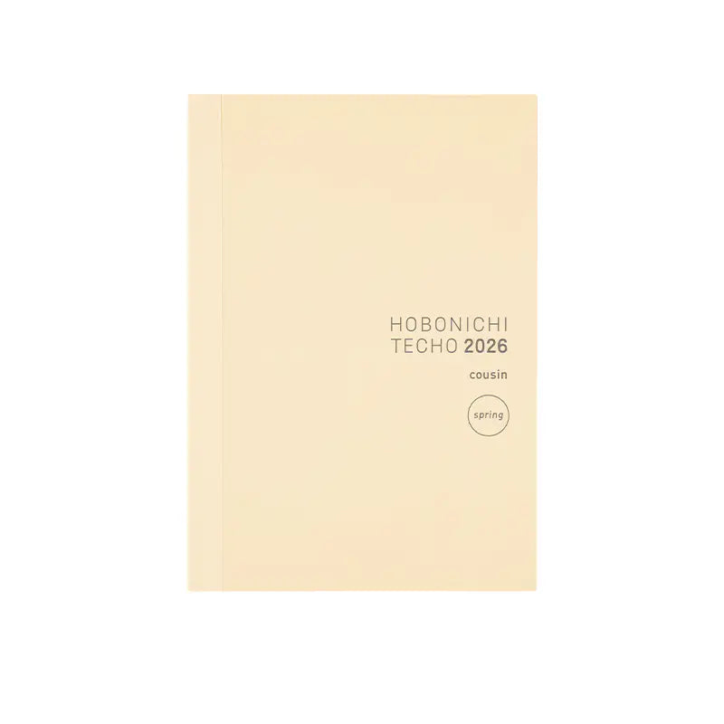 HOBONICHI 2026 Techo Original / Planner English / Cousin / Avec / Day Free / 5 Year / One Piece Note