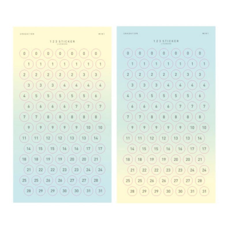 [On Hand] Livework Korea ABC Alphabet Letter / 123 Number Stickers