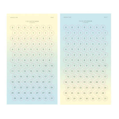 [On Hand] Livework Korea ABC Alphabet Letter / 123 Number Stickers