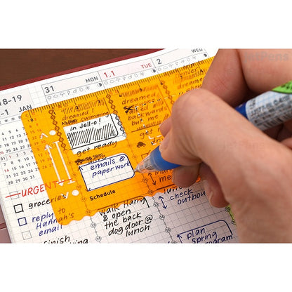 Kokuyo Jibun Techo Accessories (Refill, Stencil Template, To-Do Sticky Note, Pencil Board)