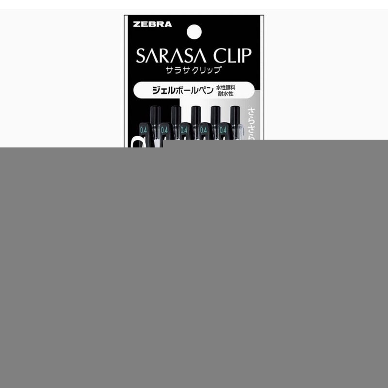 Zebra Sarasa Clip BLACK Gel Ball Pen 0.3 0.4 0.5 0.7 1.0 mm
