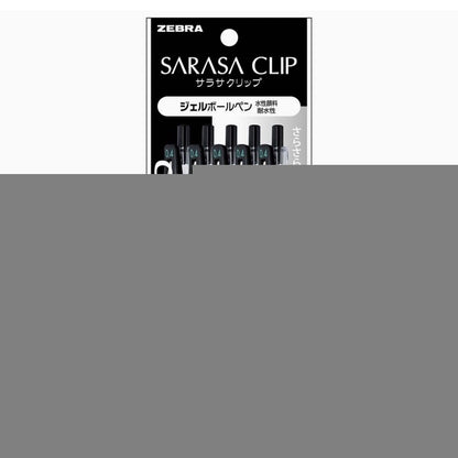 Zebra Sarasa Clip BLACK Gel Ball Pen 0.3 0.4 0.5 0.7 1.0 mm