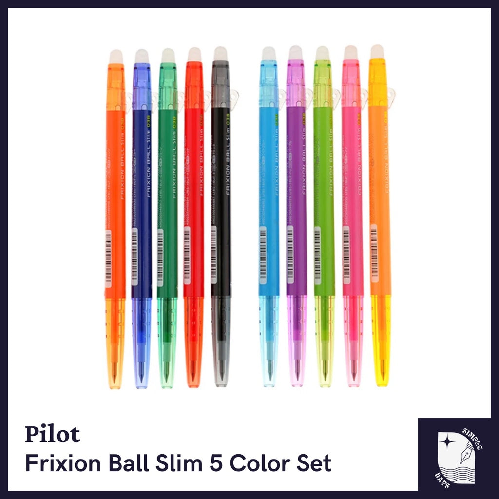 Pilot Frixion Ball Slim 5 Color Set 0.38mm