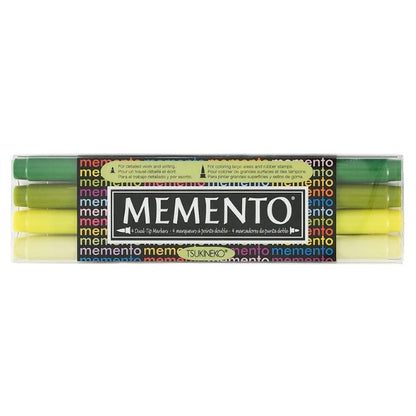 Tsukineko Memento Markers 4-Color Set