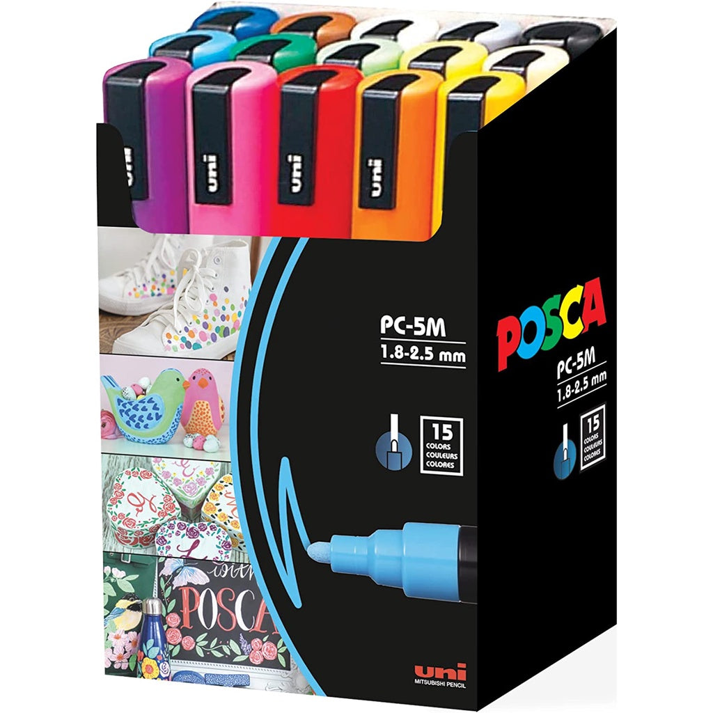 [On Hand] Uni Posca Paint Markers Set of 8 / 12 /15 Colors PC-1M PC-3M PC-5M