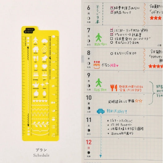 Hobonichi Stencils / Ruler / Writing Tool