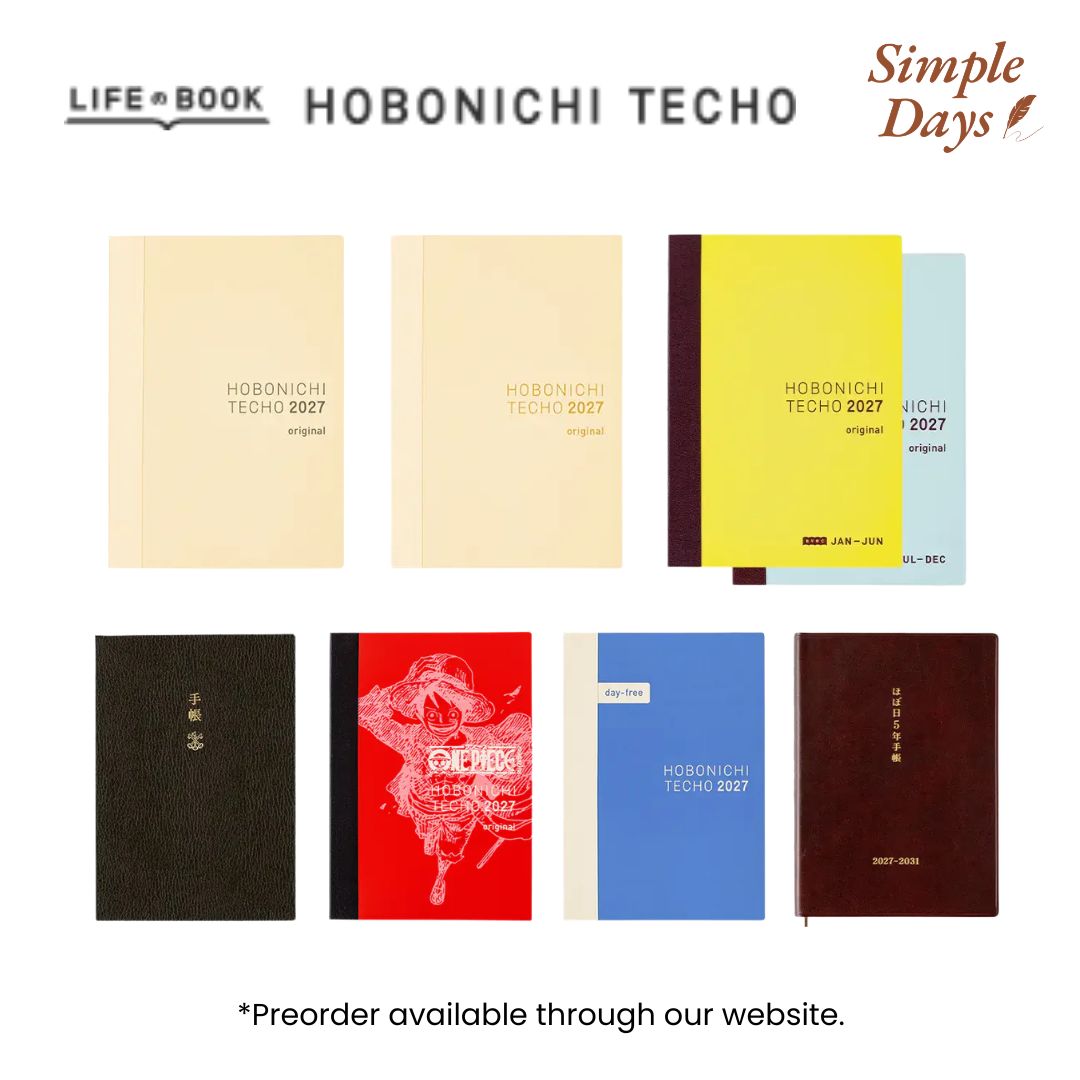 HOBONICHI 2027 Techo Original / Planner English / Cousin / Avec / Day Free / 5 Year / One Piece Note