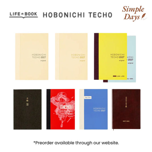 HOBONICHI 2027 Techo Original / Planner English / Cousin / Avec / Day Free / 5 Year / One Piece Note