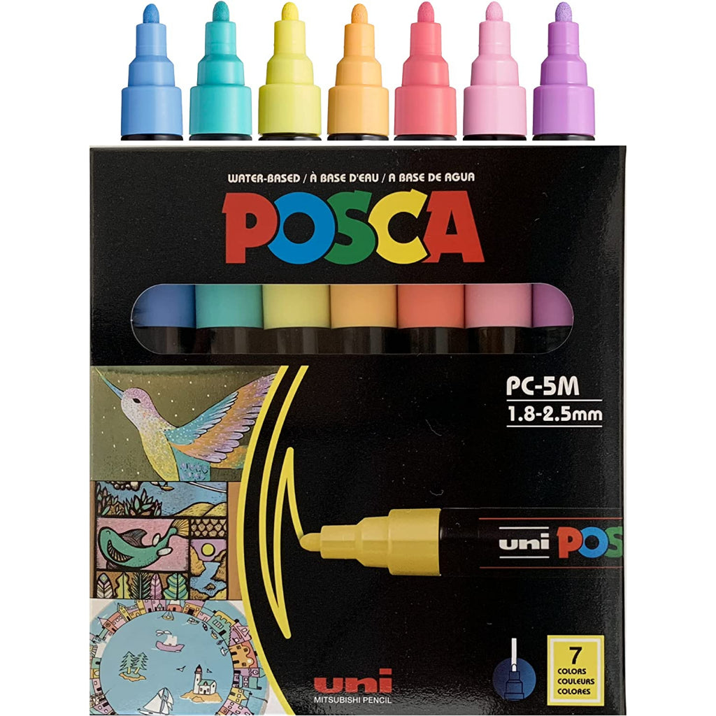 [On Hand] Uni Posca Paint Markers Set of 8 / 12 /15 Colors PC-1M PC-3M PC-5M