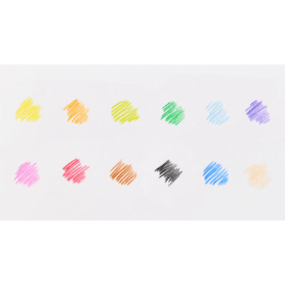 [On Hand] Uni Mini Colored Pencils 12-Color Set With Case