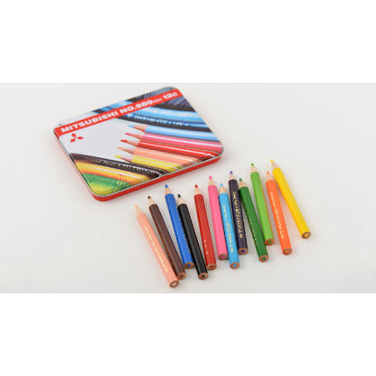 [On Hand] Uni Mini Colored Pencils 12-Color Set With Case
