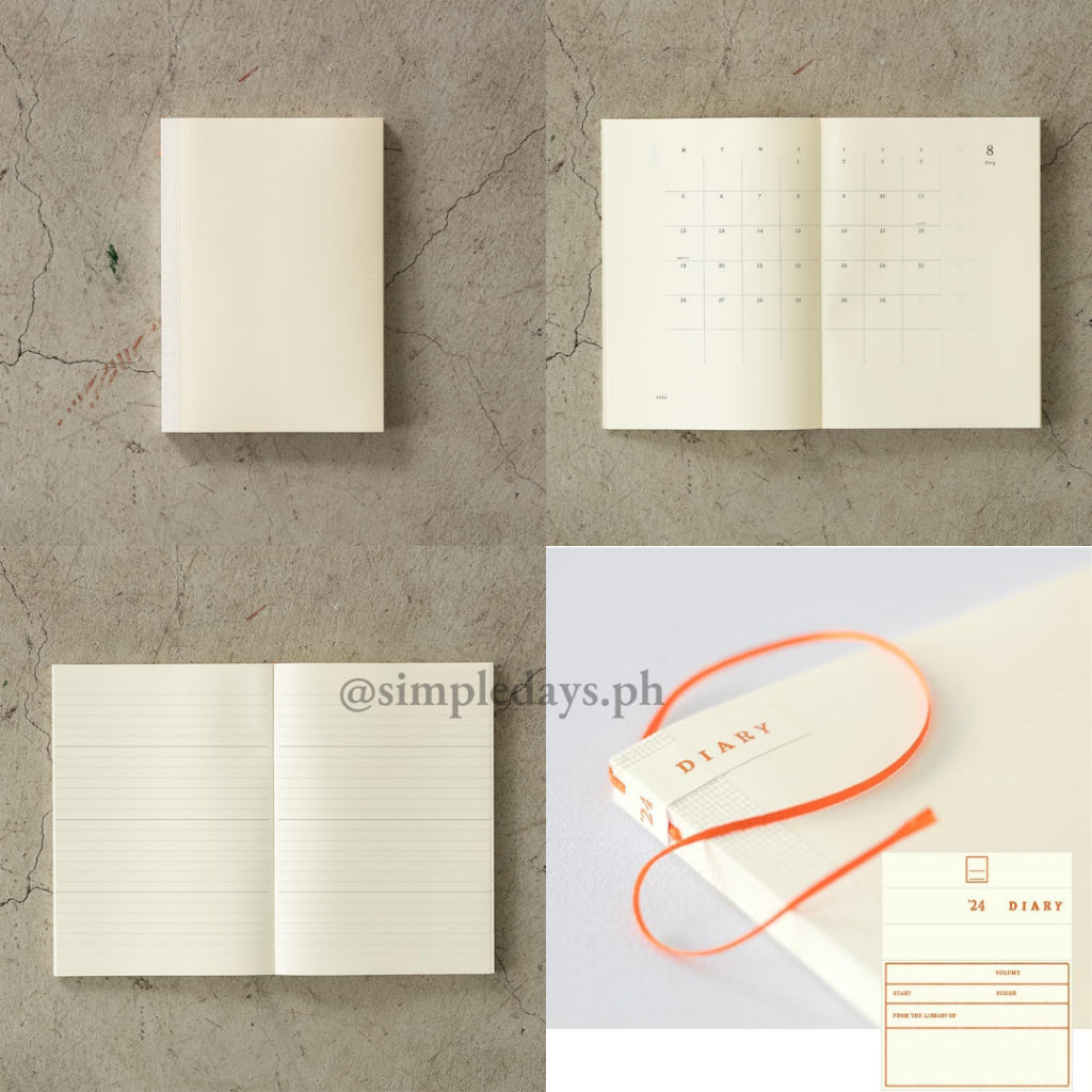 Midori 2024 MD Notebook Diary Planner Monthly / 1 Page 1 Day A6 B6 A5 A4