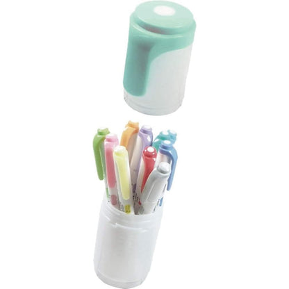 Zebra Mildliner 5 /10 Color SET Double Ended Highlighter & Brush