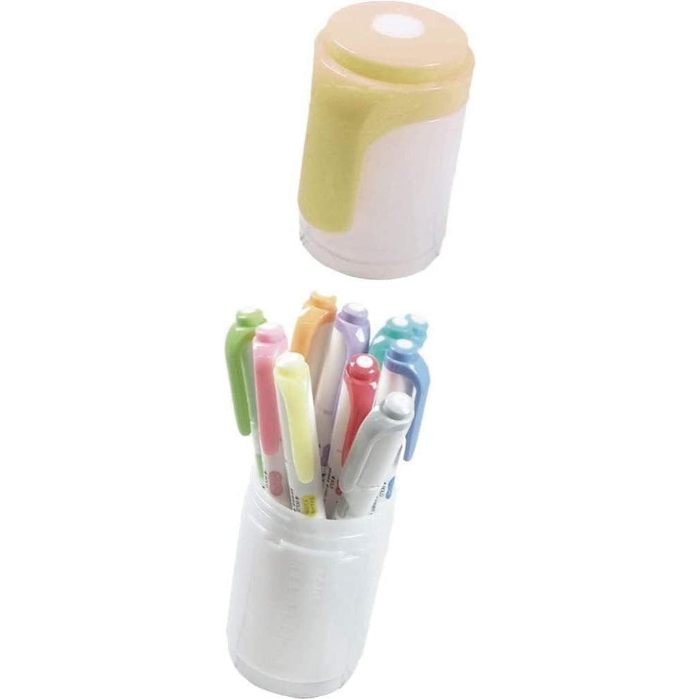 Zebra Mildliner 5 /10 Color SET Double Ended Highlighter & Brush