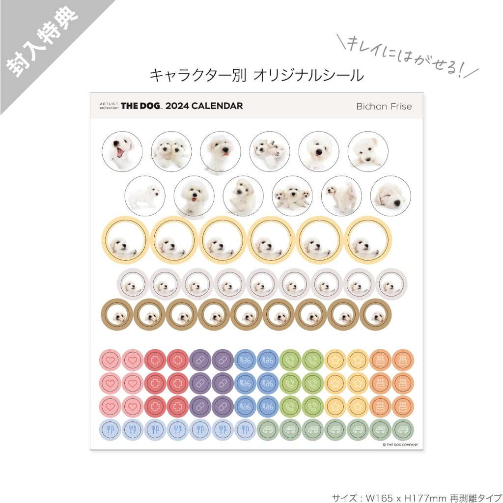 THE DOG 2024 Large Size Calendar [Bichon Frise]