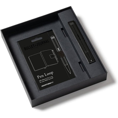 Leuchtturm1917 Bullet Journal Stealth Collector's Set - All Black Notebook Drehgriffel Pen Pen Loop