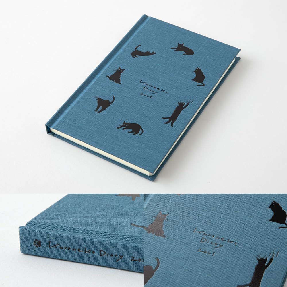 On Hand Midori Diary 2025 B6 Monthly + Weekly Horizontal Hard Cloth Cover