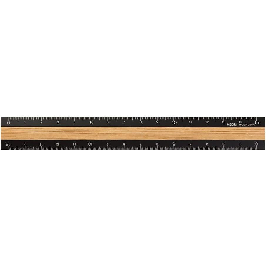 On Hand: Midori Aluminum Wood Ruler 6 inches (15 cm)