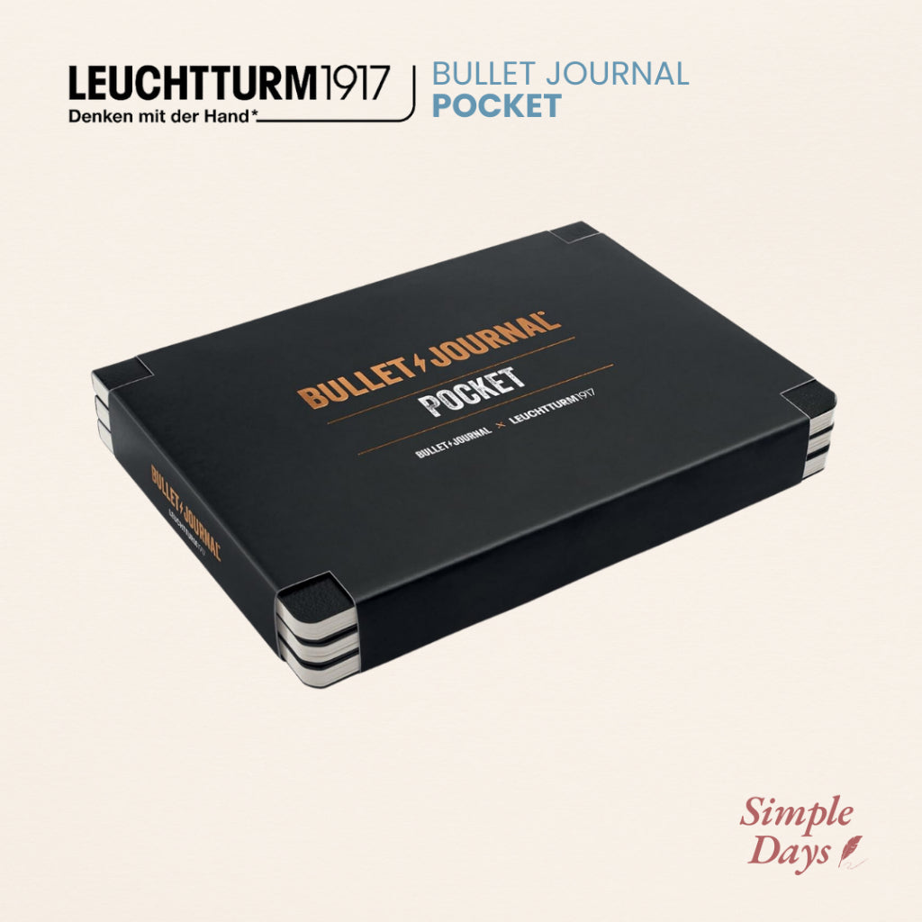 Pre-Order: Leuchtturm1917 Bullet Journal Pocket 3-pack Dotted Black