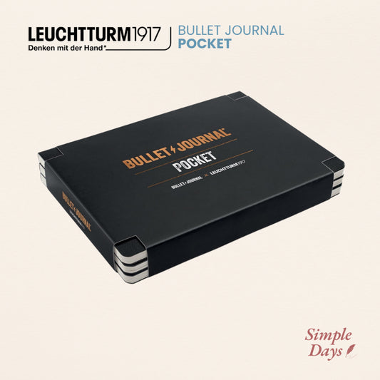 Pre-Order: Leuchtturm1917 Bullet Journal Pocket 3-pack Dotted Black