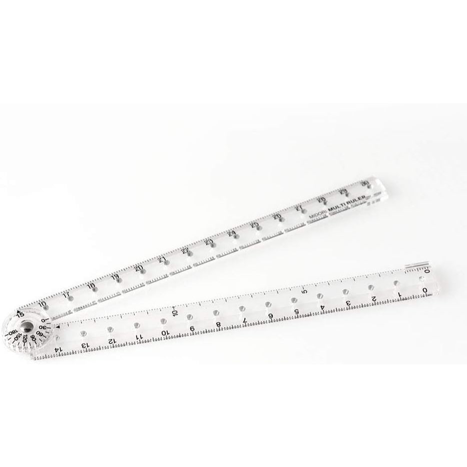 Midori Multi Ruler 30cm Transparent