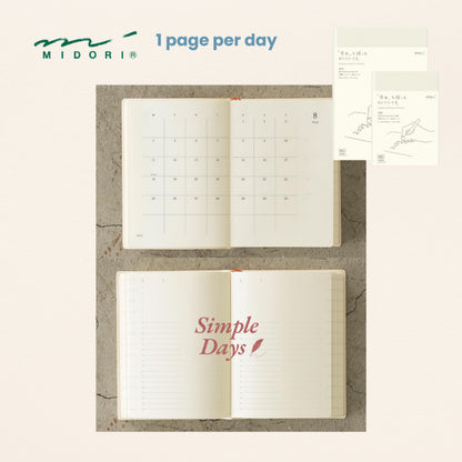 Midori 2026 Diary MD Notebook Diary Planner Monthly / 1 Page Per  Day A6 / B6 / A5