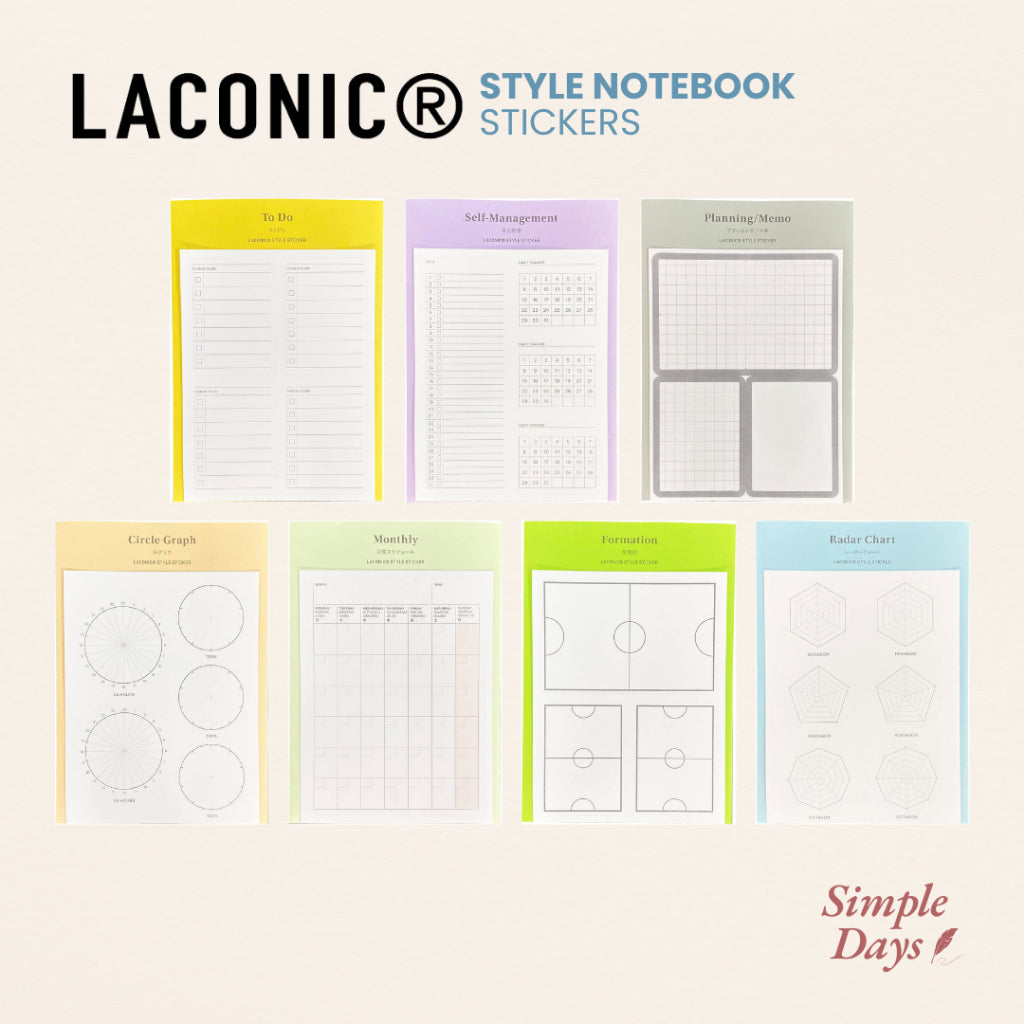 Laconic Style Notebook Stickers