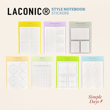 Laconic Style Notebook Stickers
