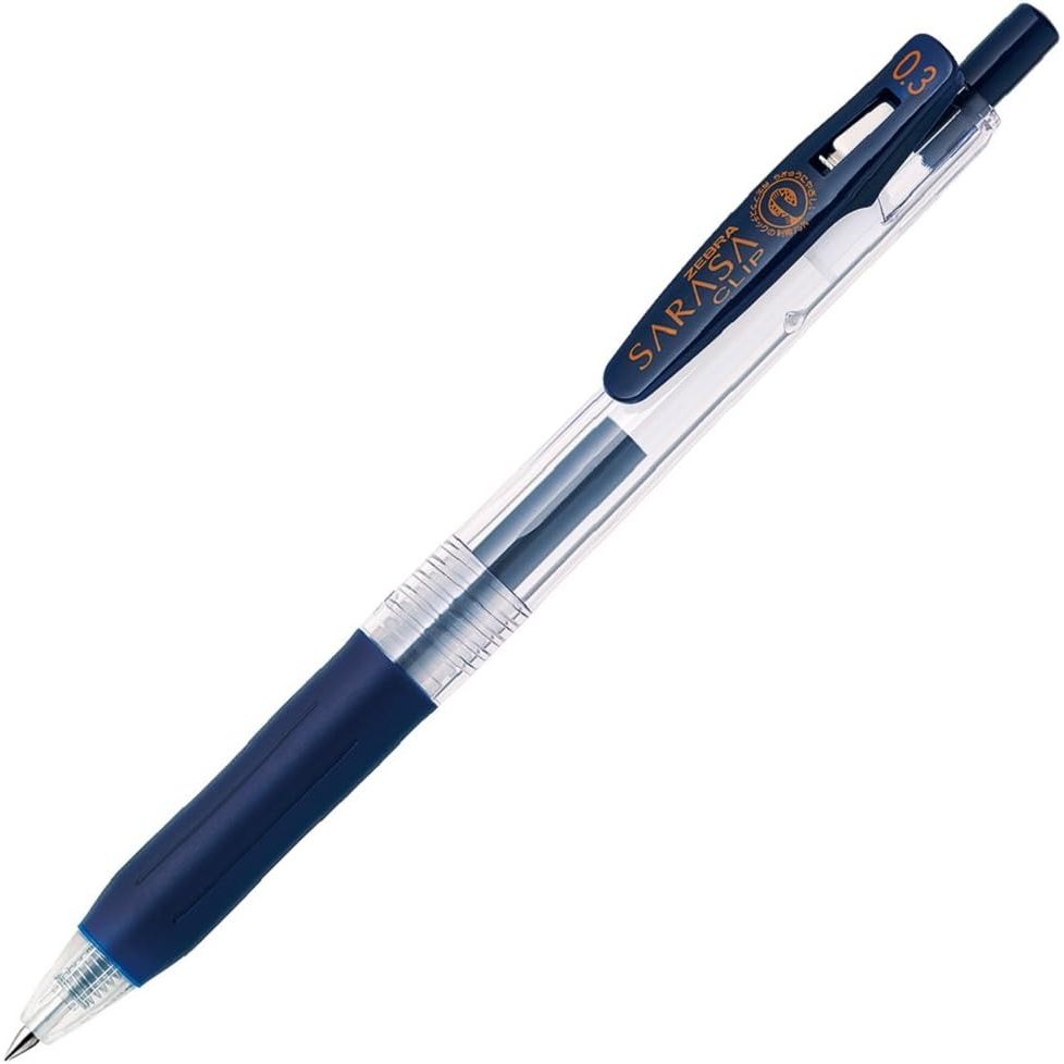 Zebra Sarasa Clip BLUE BLACK Gel Ball Pen 0.3 0.4 0.5 0.7 1.0 mm