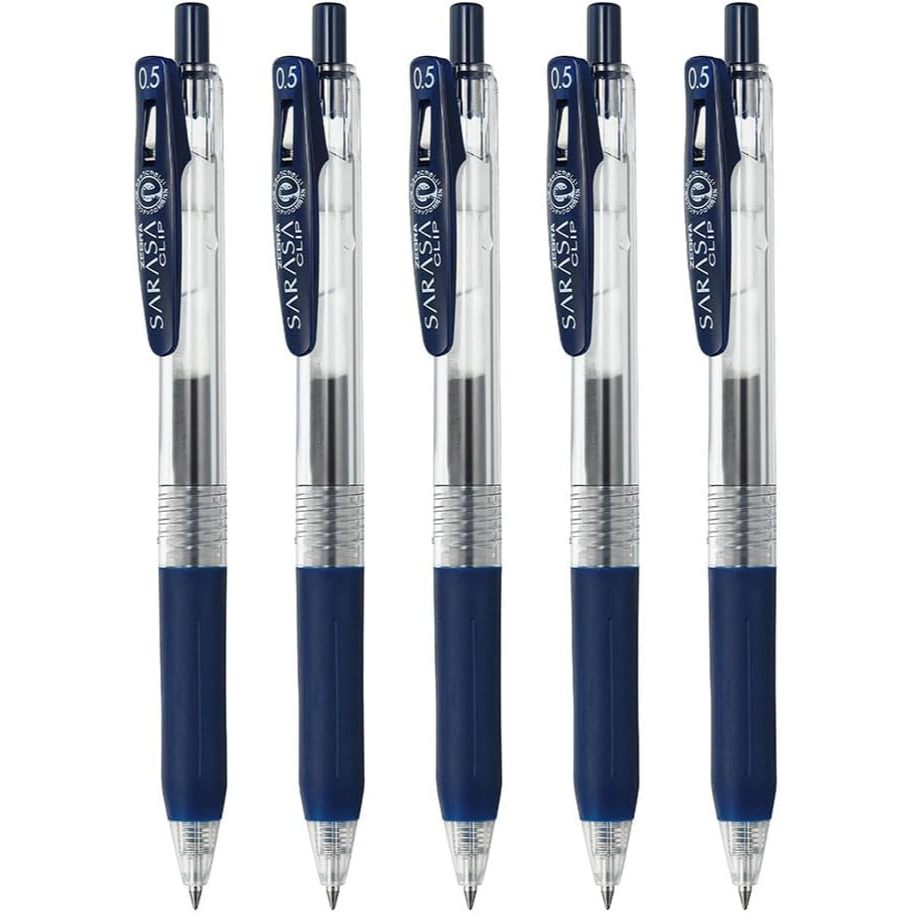 Zebra Sarasa Clip BLUE BLACK Gel Ball Pen 0.3 0.4 0.5 0.7 1.0 mm