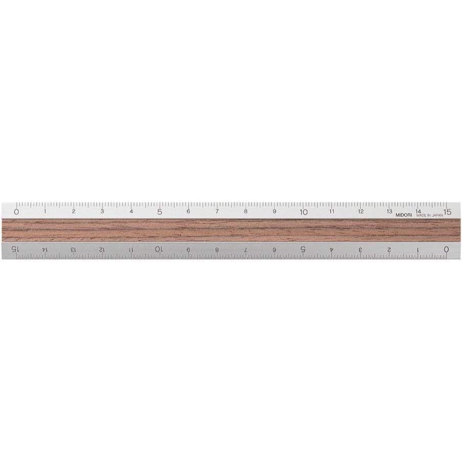 On Hand: Midori Aluminum Wood Ruler 6 inches (15 cm)