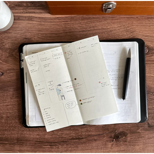 Baum Kuchen x Traveler's Company Dashboard Weekly Planner Insert Refill