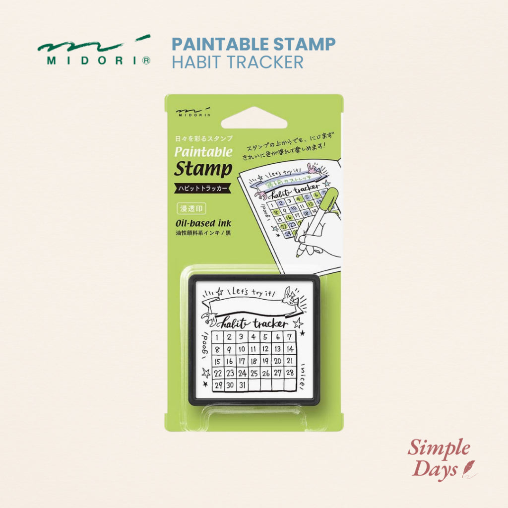 [On Hand] Midori Paintable Stamp Habit Tracker