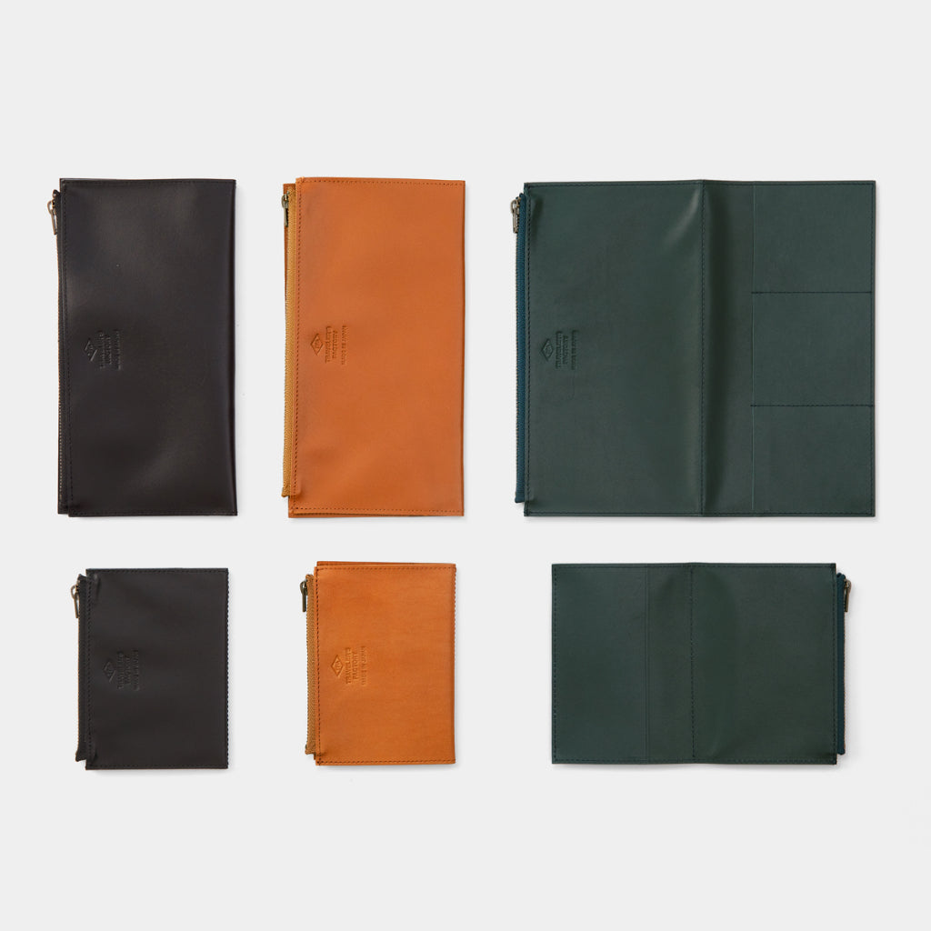 [On Hand] Traveler's Factory Passport Size Leather Zipper Case