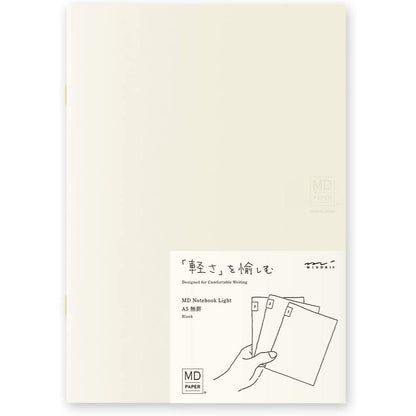 Midori MD Note LIGHT Notebook - Grid / Blank / Ruled / Lined / A6 / B6 / A5