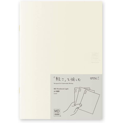 Midori MD Note LIGHT Notebook - Grid / Blank / Ruled / Lined / A6 / B6 / A5