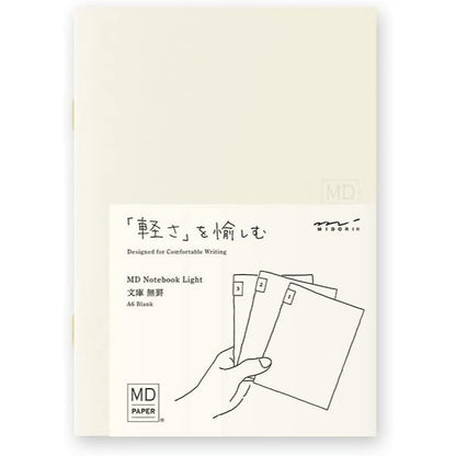 Midori MD Note LIGHT Notebook - Grid / Blank / Ruled / Lined / A6 / B6 / A5