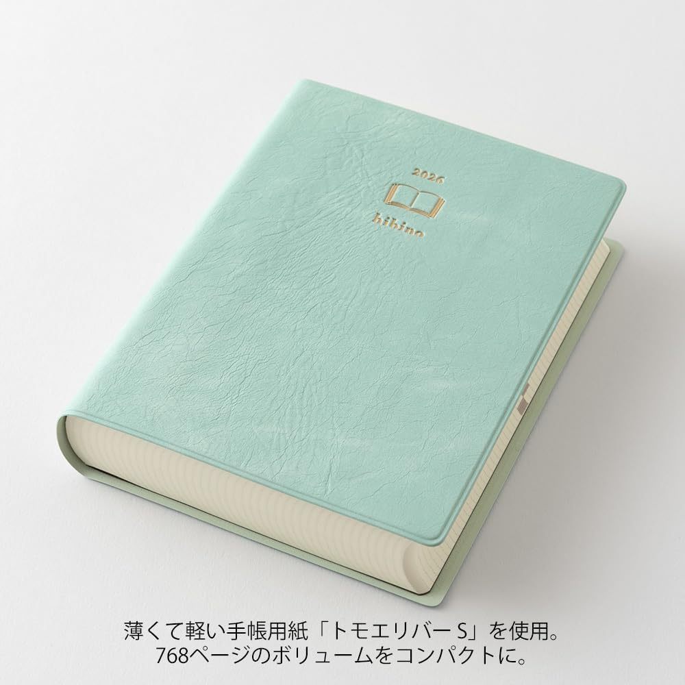 Midori Hibino 2026 (A6) - 2 Page Per Day - Daily Notebook Planner Diary Journal