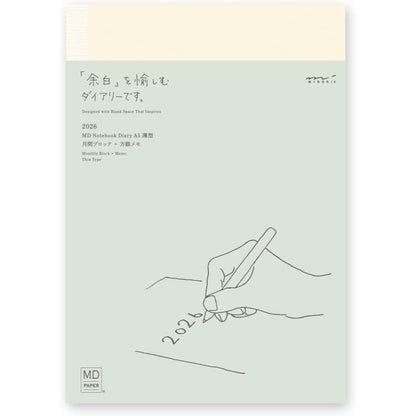 Midori 2026 Diary MD Notebook Diary Planner Monthly / 1 Page Per  Day A6 / B6 / A5