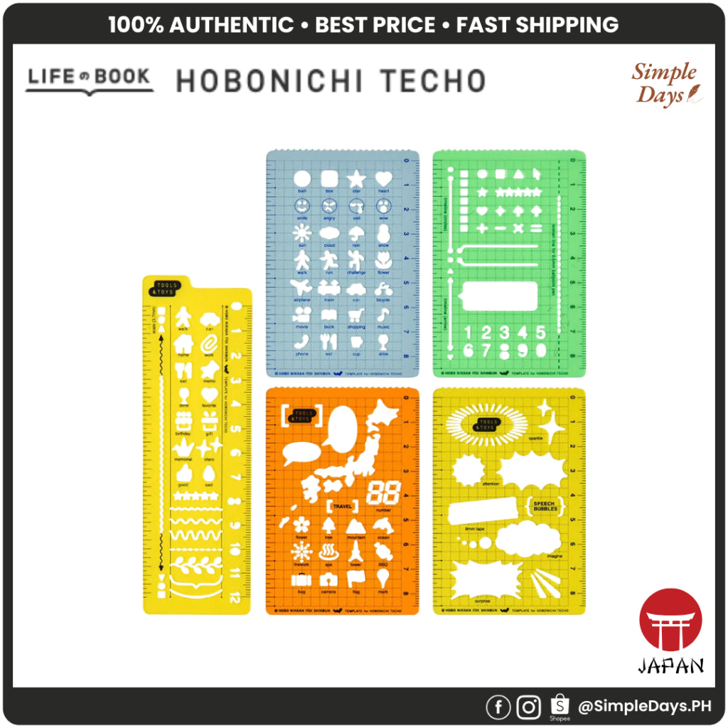 Hobonichi Stencils / Ruler / Writing Tool