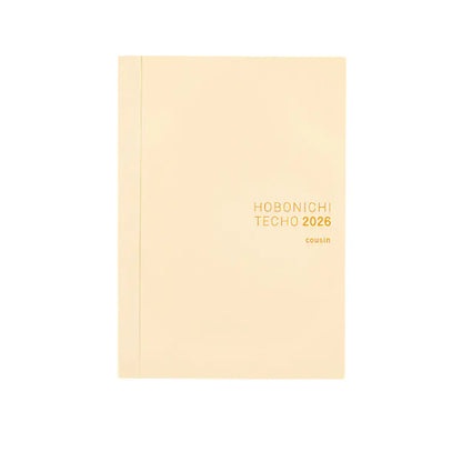 HOBONICHI 2026 Techo Original / Planner English / Cousin / Avec / Day Free / 5 Year / One Piece Note