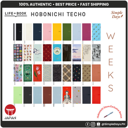 HOBONICHI 2026 WEEKS Techo Planner Weekly Horizontal + Memo + Monthly / Mega / January / April