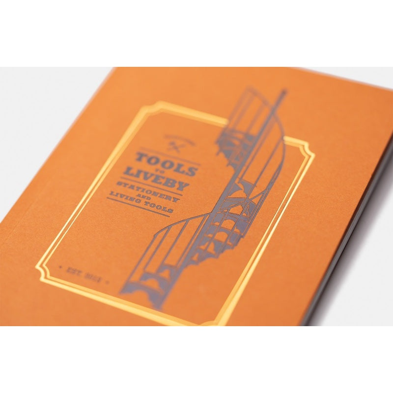 TOOLS to LIVEBY Notebook - Tomoe River Paper - Letterpress Machine (Dot) - Spiral Staircase (Grid)