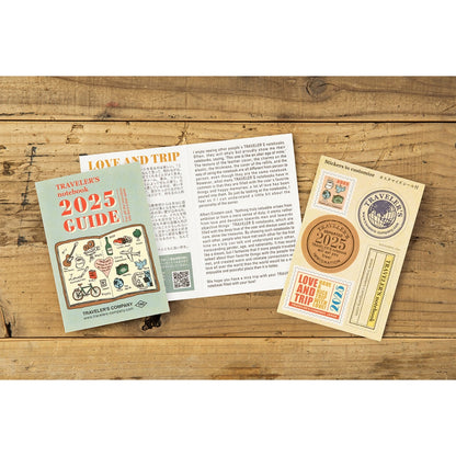 On Hand Travelers Company Diary 2025 Regular Passport Notebook Folder Plastic Sheet Custom Sticker