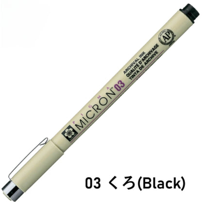 Sakura Pigma Micron Water-Resistant Pigment Graphic Drawing Writing Liner Pen 003 005 01 02 03 05 08