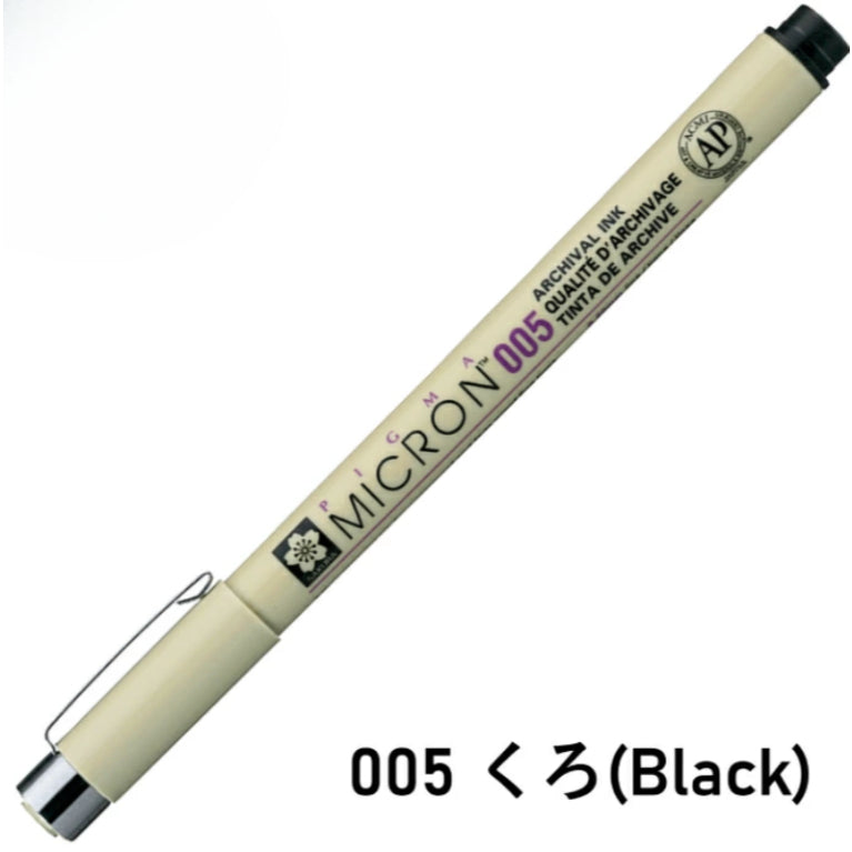 Sakura Pigma Micron Water-Resistant Pigment Graphic Drawing Writing Liner Pen 003 005 01 02 03 05 08