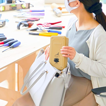 Trusco Moomin Trunk Tool Box Light Sand