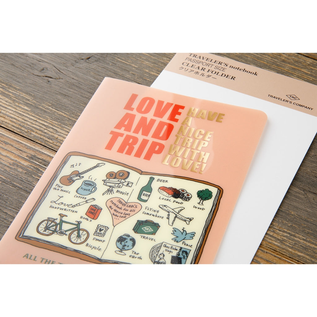 On Hand Travelers Company Diary 2025 Regular Passport Notebook Folder Plastic Sheet Custom Sticker