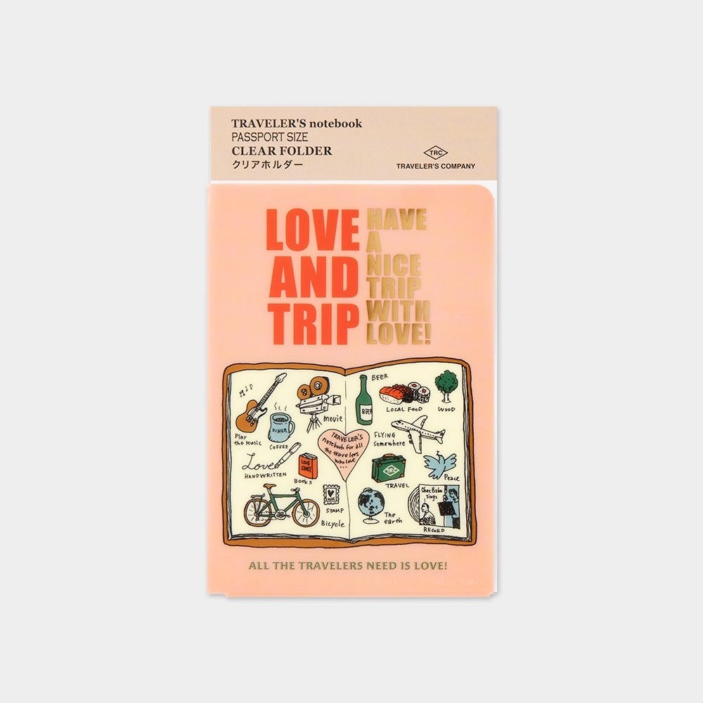 On Hand Travelers Company Diary 2025 Regular Passport Notebook Folder Plastic Sheet Custom Sticker